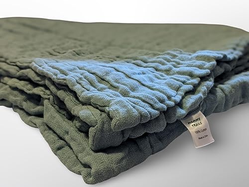 Miniatura 6 de Mommy Trails - Manta para bebé y niño pequeño, con certificación Oeko-TEX, 100% algodón orgánico (ColorGlacial Lake)