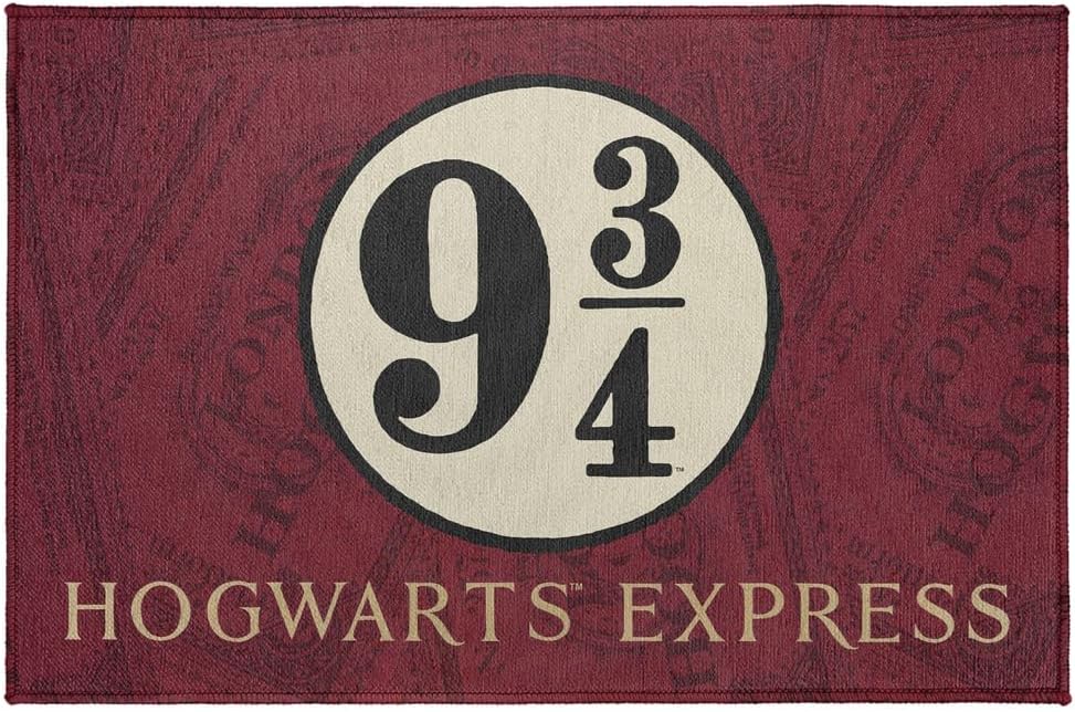 GRAPHICS & MORE Anti-Slip Indoor Doormat, 20” x 31.5” Harry Potter Hogwarts Express Sign, Floor Mat for Inside Entry Way/Back Door Garage Mudroom Home and Office, Low Profile