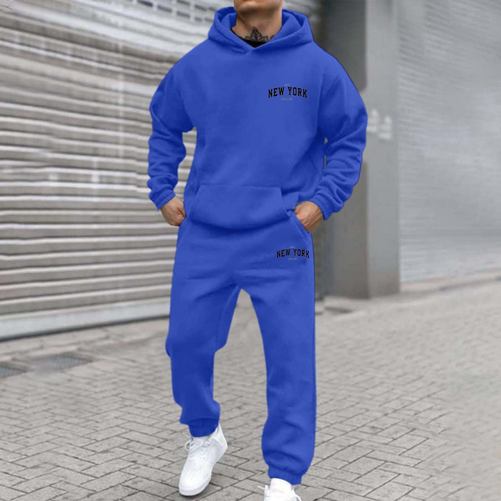 Générique Męski zestaw 2 sztuk bawełniana koszulka spodnie sportowe letnie oddychające na co dzień miękkie wygodne casualowe dres rekreacyjny lekki strój z okrągłym dekoltem moda fitness A98
