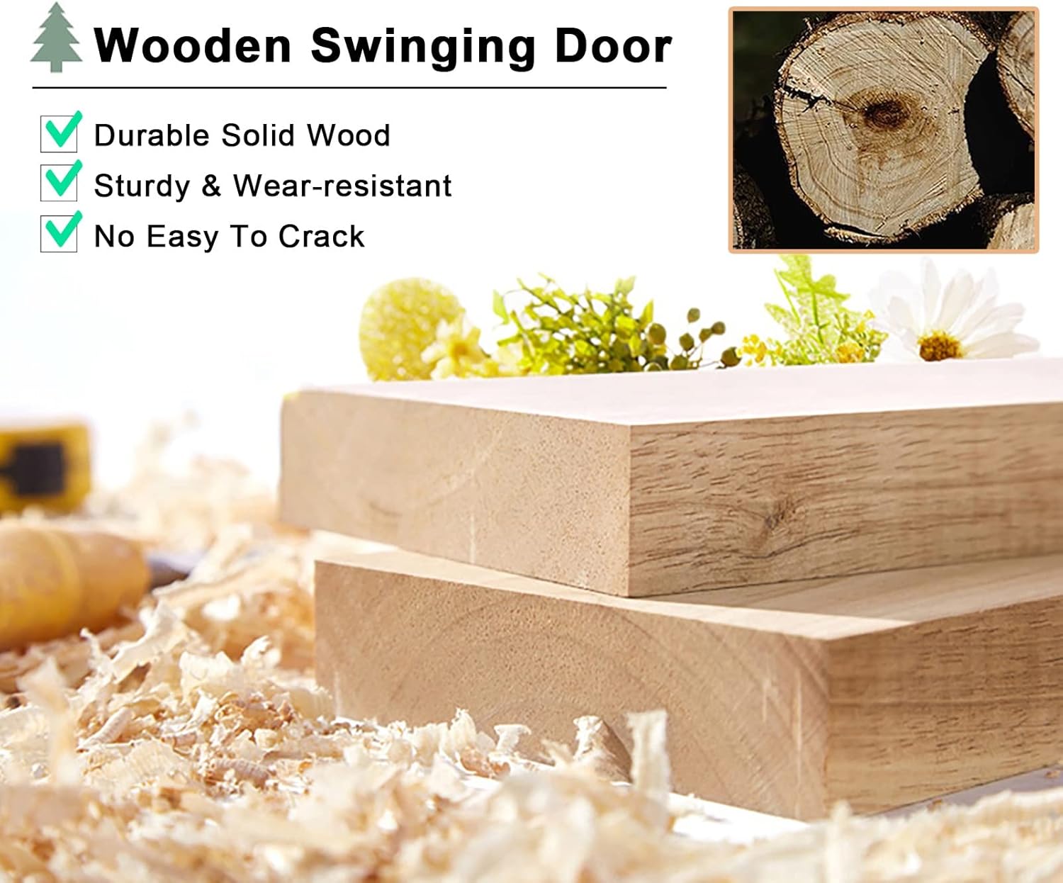 Swing Door Interior Cafe Swing Door Hotel Entrance, Thick Saloon Swing Door for Small Kitchen Entrance, Half Waist Butler Door for Bathroom Storeroom (Size: W105×H90cm(41 5/16" x35 7/16"))