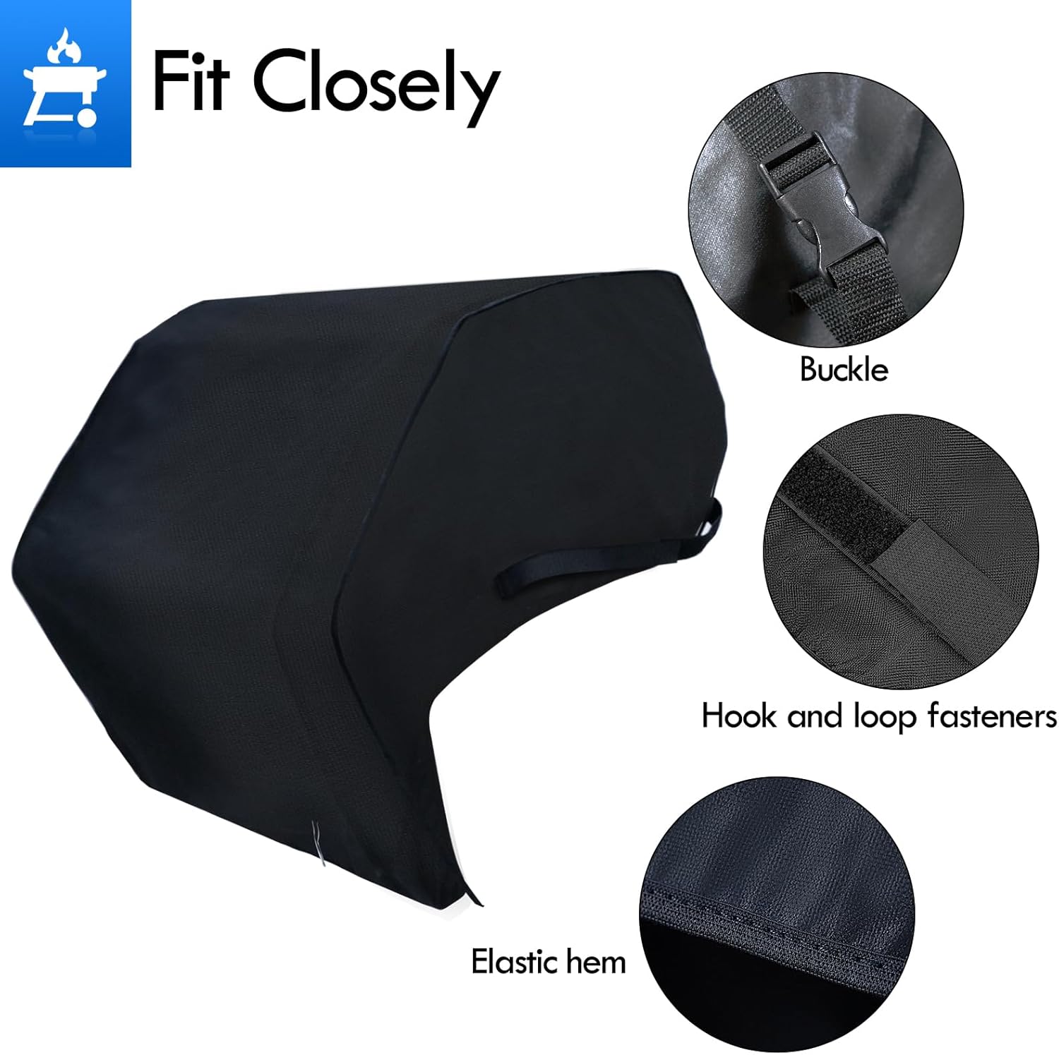 OG36 Grill Cover Replacement Parts for Wolf Grill Parts Lynx L600 36 Inch Twin Eagles TEBQ36RS TEBQ36R Alfresco Heavy Duty 36 Inch Built-in Barbecue Cover with Adjustable Hem Straps Buckle