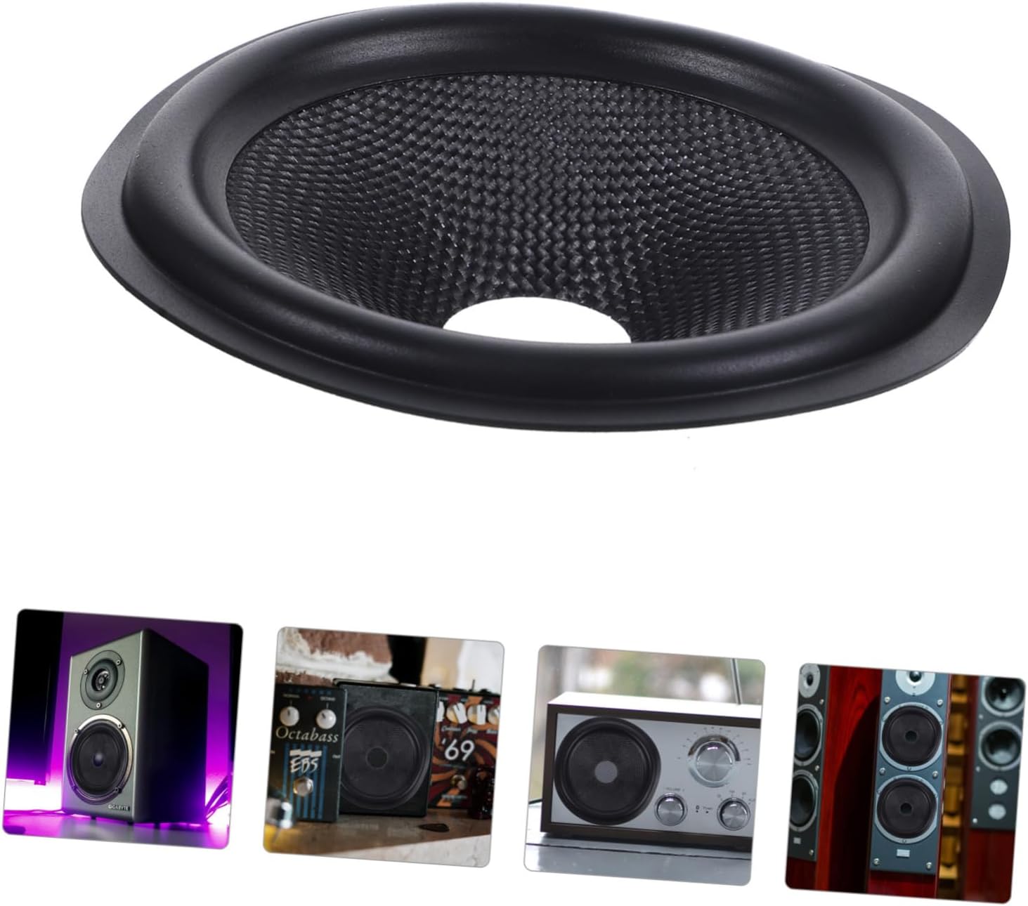Replacement Speaker Cone with Rubber Edges 5 Inch Subwoofer Diaphragm image 4
