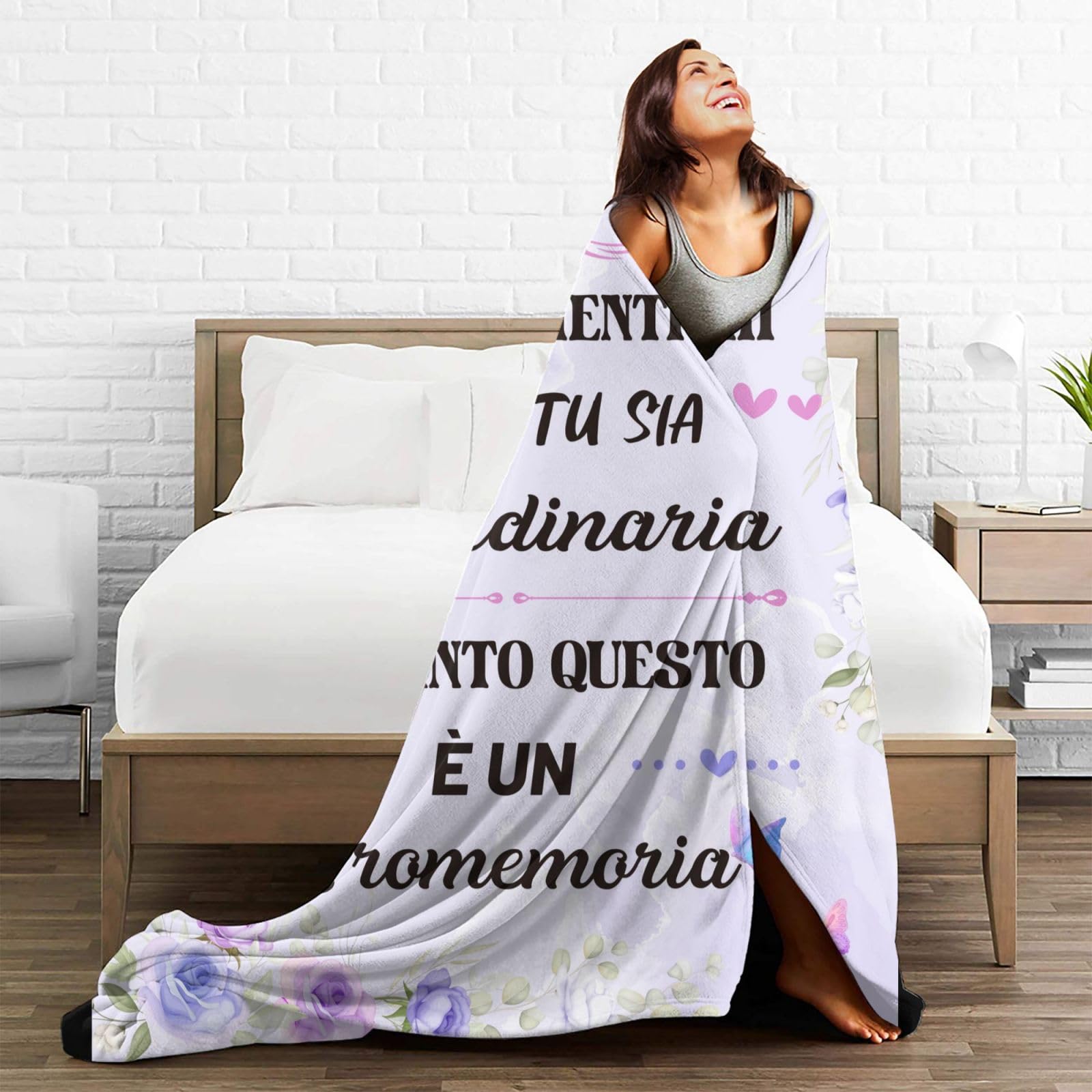 Coperta in pile di carne di manzo leggera regalo per compleanno, Natale, morbida coperta di flanella per letto per tutte le stagioni, divano e adolescenti, dimensioni 127 x 152 cm
