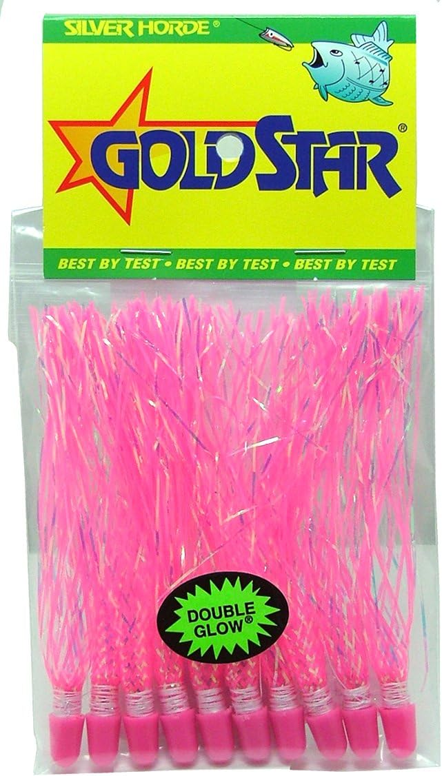 Silver Horde 1636180183 Squid Twinkle Skirt 10 per Package Red Double Glow (1638 180 183), Multicolor