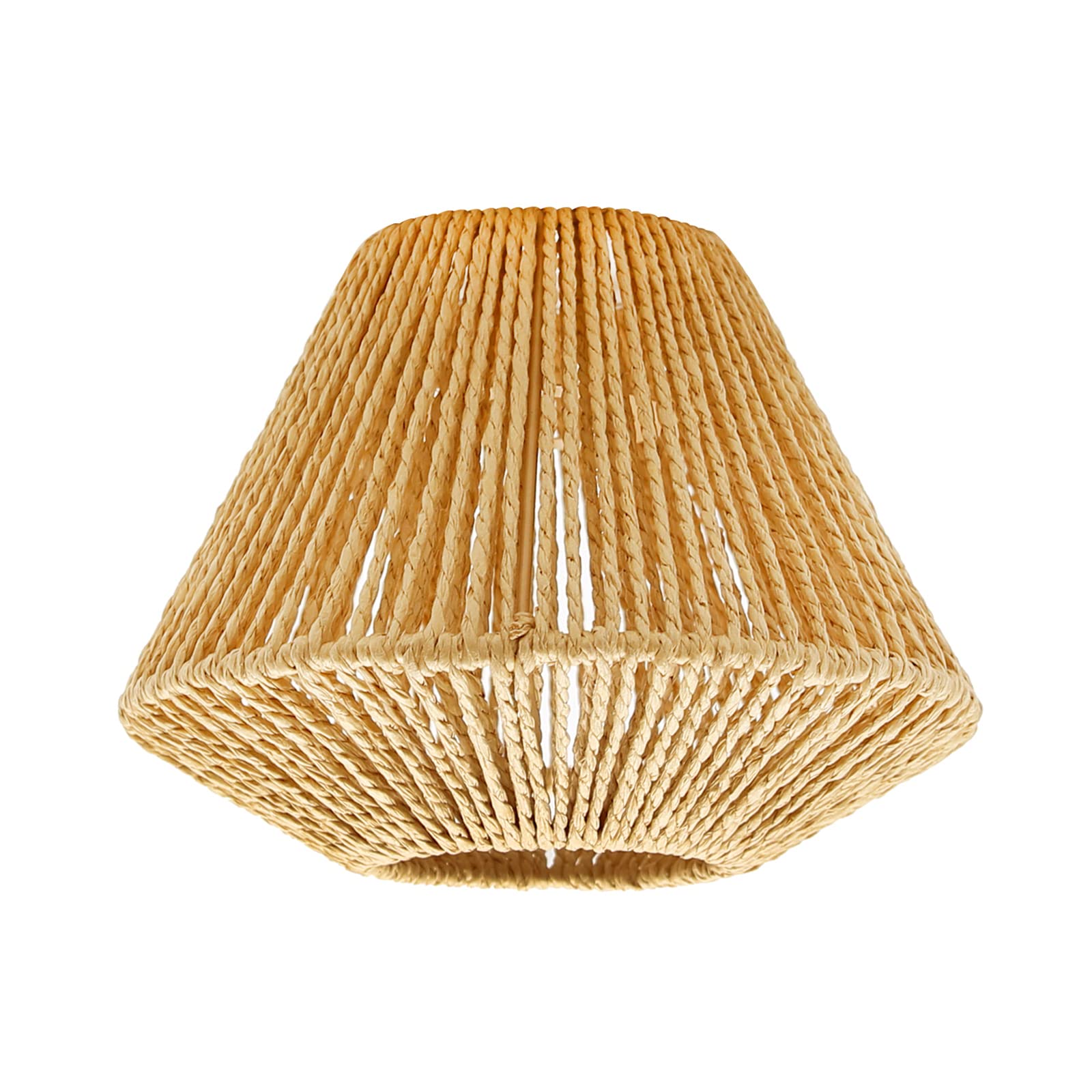 Vintage Woven Bamboo Pendant Lamp Rattan Hand Modern Retro Boho Pendant Light for Bedroom Dining Room Kitchen Hallway Living Room