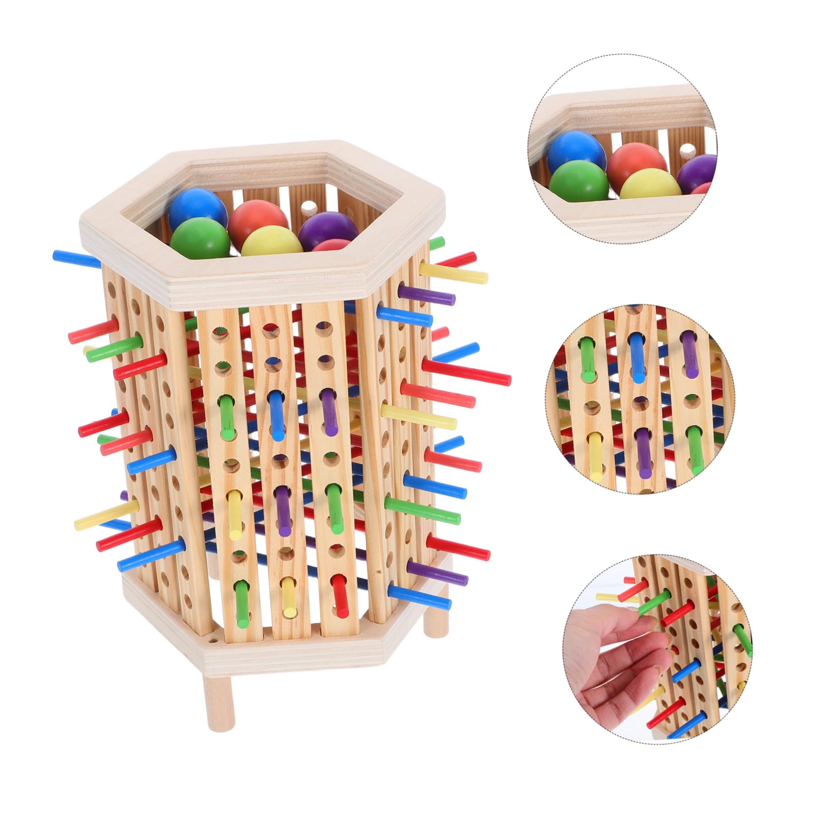 Toddmomy Giochi di Legno Montessori per Ragazzo Ragazza Piccoli Gioco di Impilamento di Blocchi Giocattoli Educativi per Apprendimento dei Colori Matematica Puzzle per Sviluppo Motorio