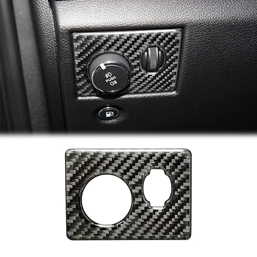 Miniatura 1 de SUNJIKA Compatible con interruptor de faros interiores de fibra de carbono para Jeep Grand Cherokee Accesorios 2014 2015 2016 2017 2018 2019 2020 1