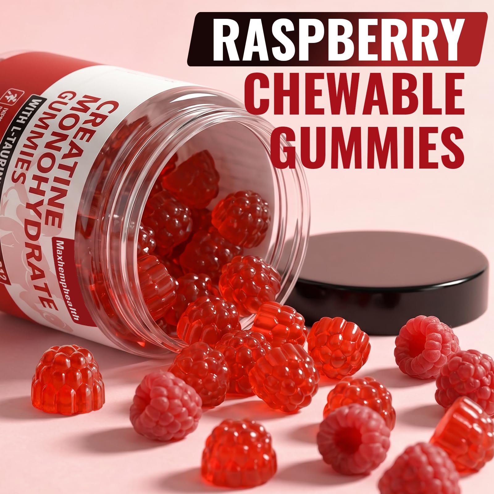 Creatine Gummies for Women, 5g Creatine Monohydrate, 120 Count | Creatine for Women with 5g per Serving, Raspberry Taste, Vegan-Friendly Chewables for Daily Workout Routines — Amazon image 6