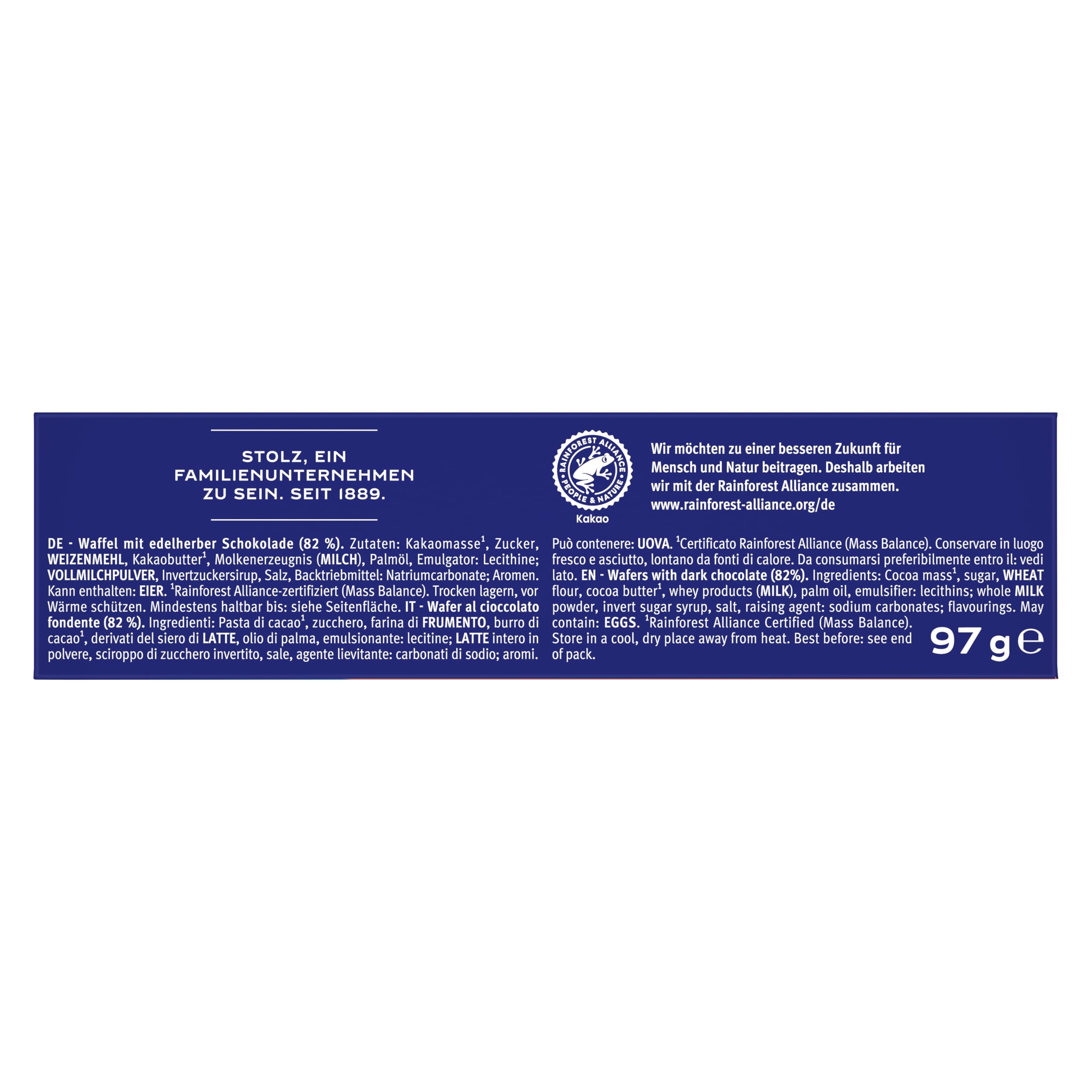 Bahlsen Chocolate Wafers Edelherb - Schokowaffeln, 12x100g