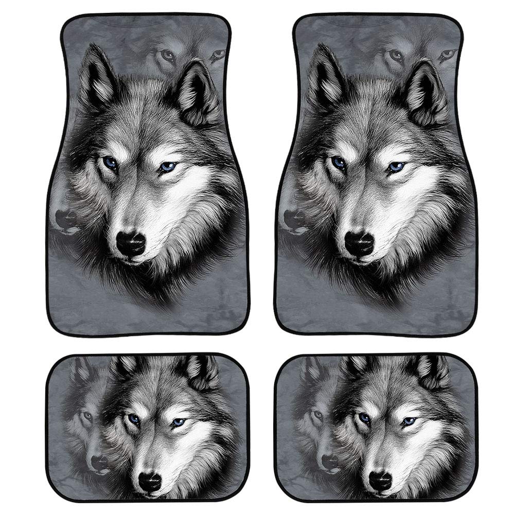 PZZ BEACH Pink Strawberry Car Floor Mats 4 Pieces Set, Rubber Non Slip Backing for Women Men Full Set Accessories