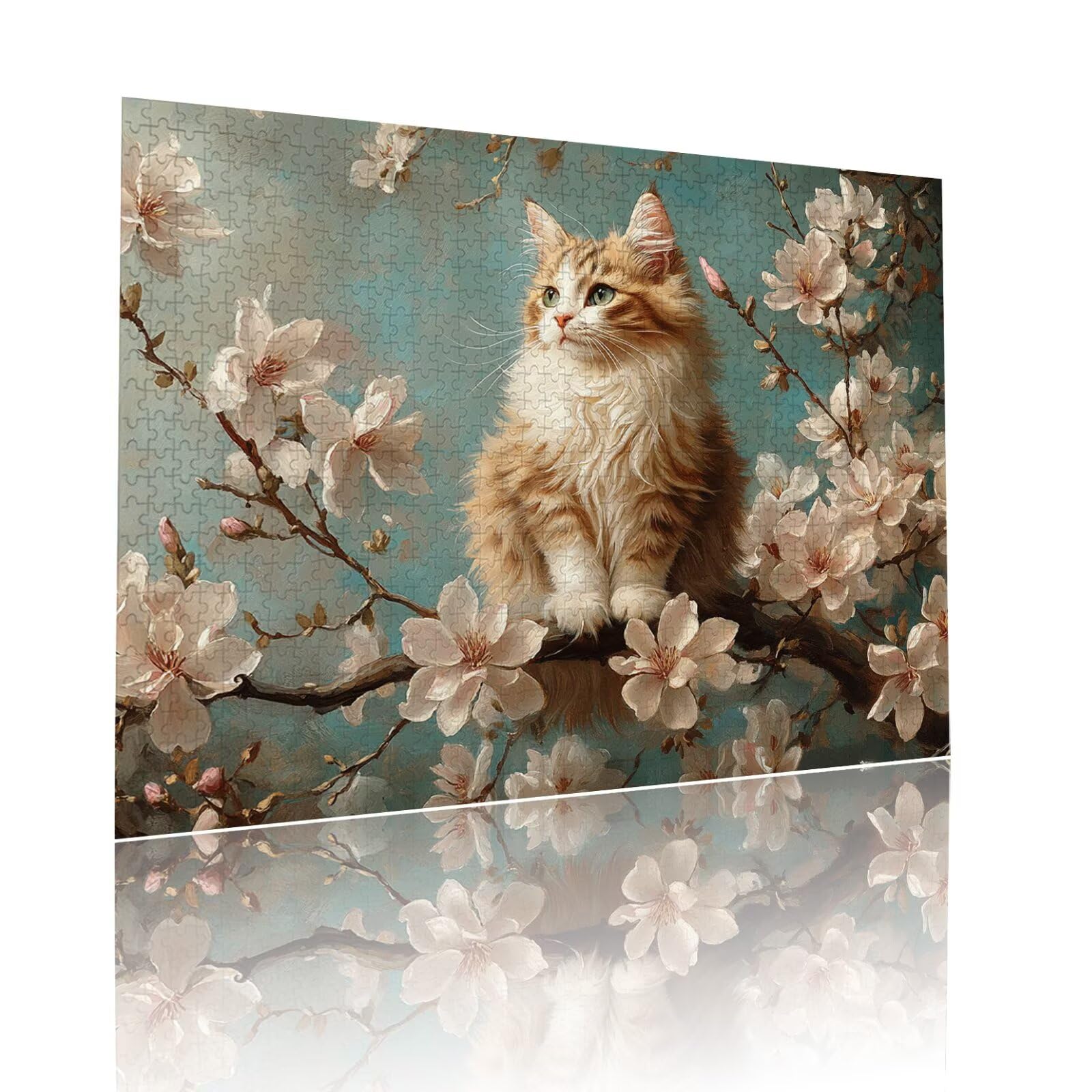 Puzzle Erwachsene 2000 Teile Katze Blume Educa Jigsaw für Kinder ab 8 Jahren Mädchen Jungen, Erwachsene Impossible Klassische Puzzles Schwer, Anspruchsvoll Spielspaß, Als Geschenke 70x99cm t-694