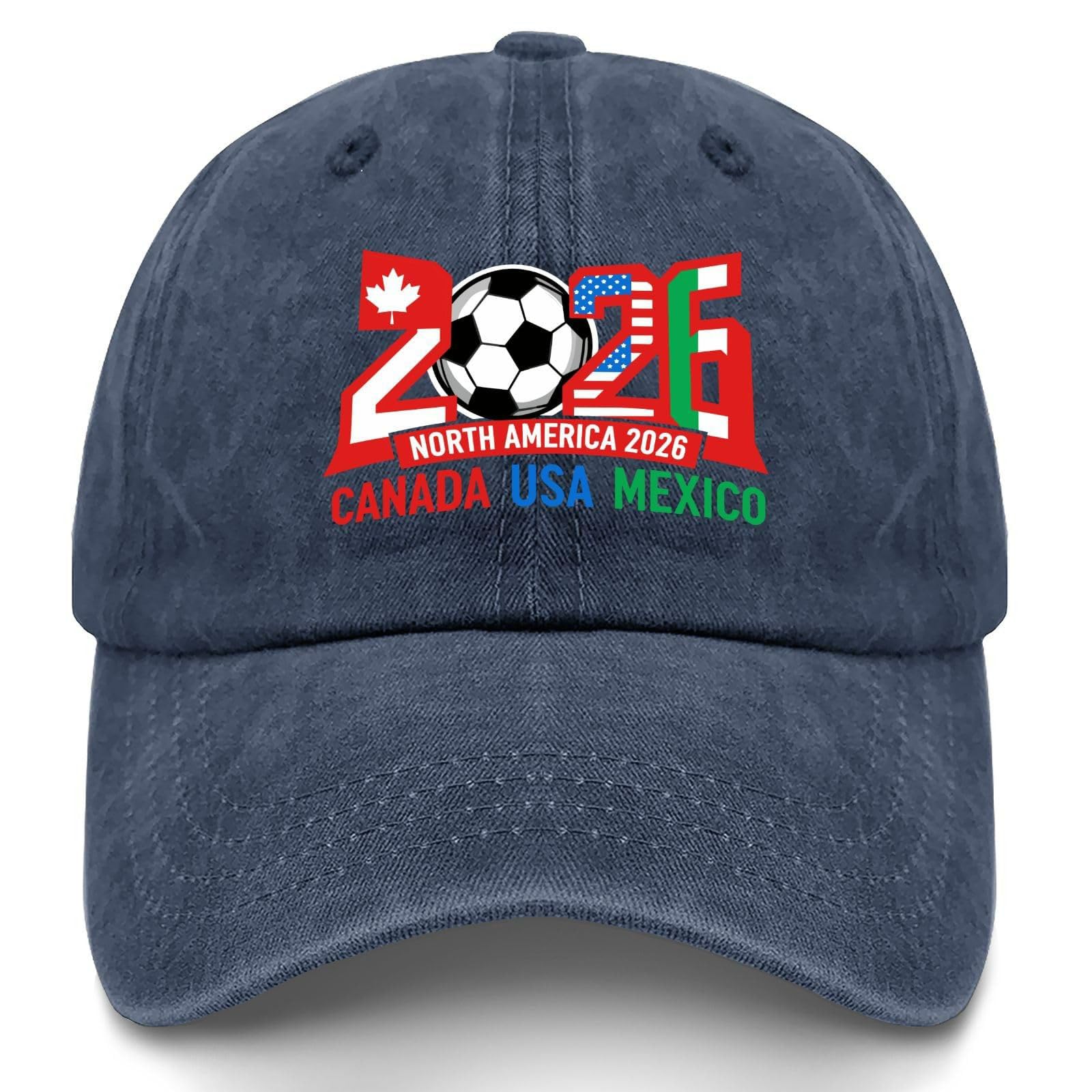 2026 Cup Hat, USA Canada Mexico World Cup Soccer Cap, Host Country Soccer Football Cap, Cotton Baseball Hat for Men Women