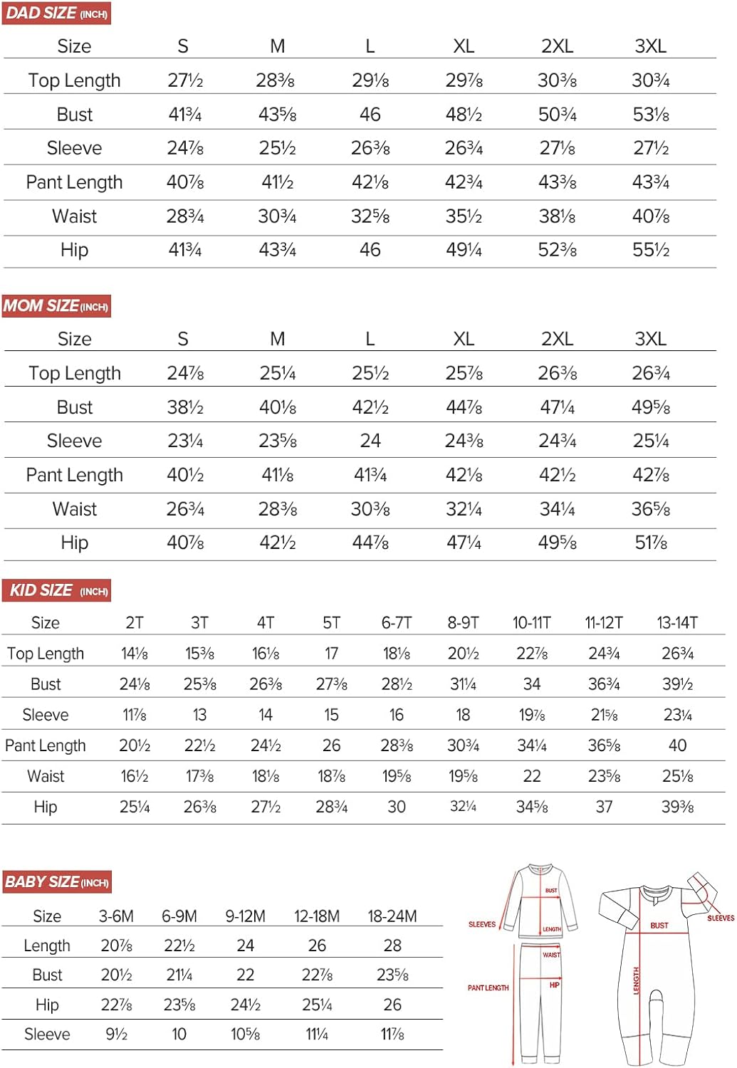 Neufigr Family Christmas Pajamas Matching Sets, Christmas PJs Long Sleeves Sleepwaear Holiday Family Loungewear Sets - Image 4