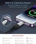 USB C to Lightning Adapter, USBC Female to Lightning Male Adapter Connecter | 4Pack Lightning to USBC Adapter for iPhone 14/13/12/11, Apple Lightening Fast Charging Data Sync Connecter, Not for Audio/OTG