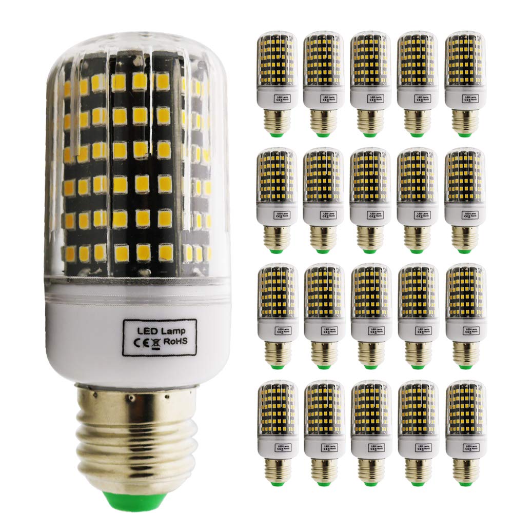 Xindaxin - Bombilla LED E27 (intensidad no regulable, bajo consumo de energía, 12 W equivalentes a 120 W, luz blanca cálida, 3000 K, 20 unidades)