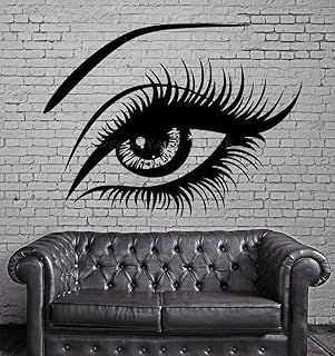 WERWN Popular pestañas Grandes Vinilo Etiqueta de la Pared Hermosa Mujer Ojo Etiqueta de la Pared decoración del hogar Pared