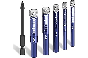 Diamond Drill Bits For Rocks: 6-Piece Set For Porcelain, Ceramic, Glass