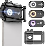 APEXEL 200X Phone Microscope Lens, Nano Zoom Phone Micro Lens for iPhone Android with LED Light CPL Universal Clip, Nanozoom Mini Pocket Digital Microscope, Portable Smartphone Macro Lens Camera