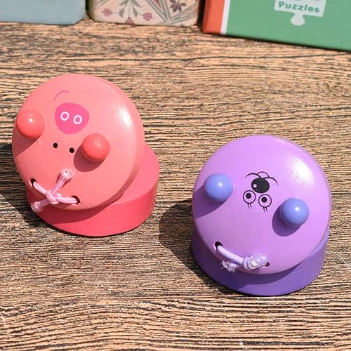 Miniatura 4 de 6 castañuelas de madera para dedo, diseño de animales lindos para niños, instrumentos musicales, castinette ritmo, juguetes para niños DOXISHRUKY