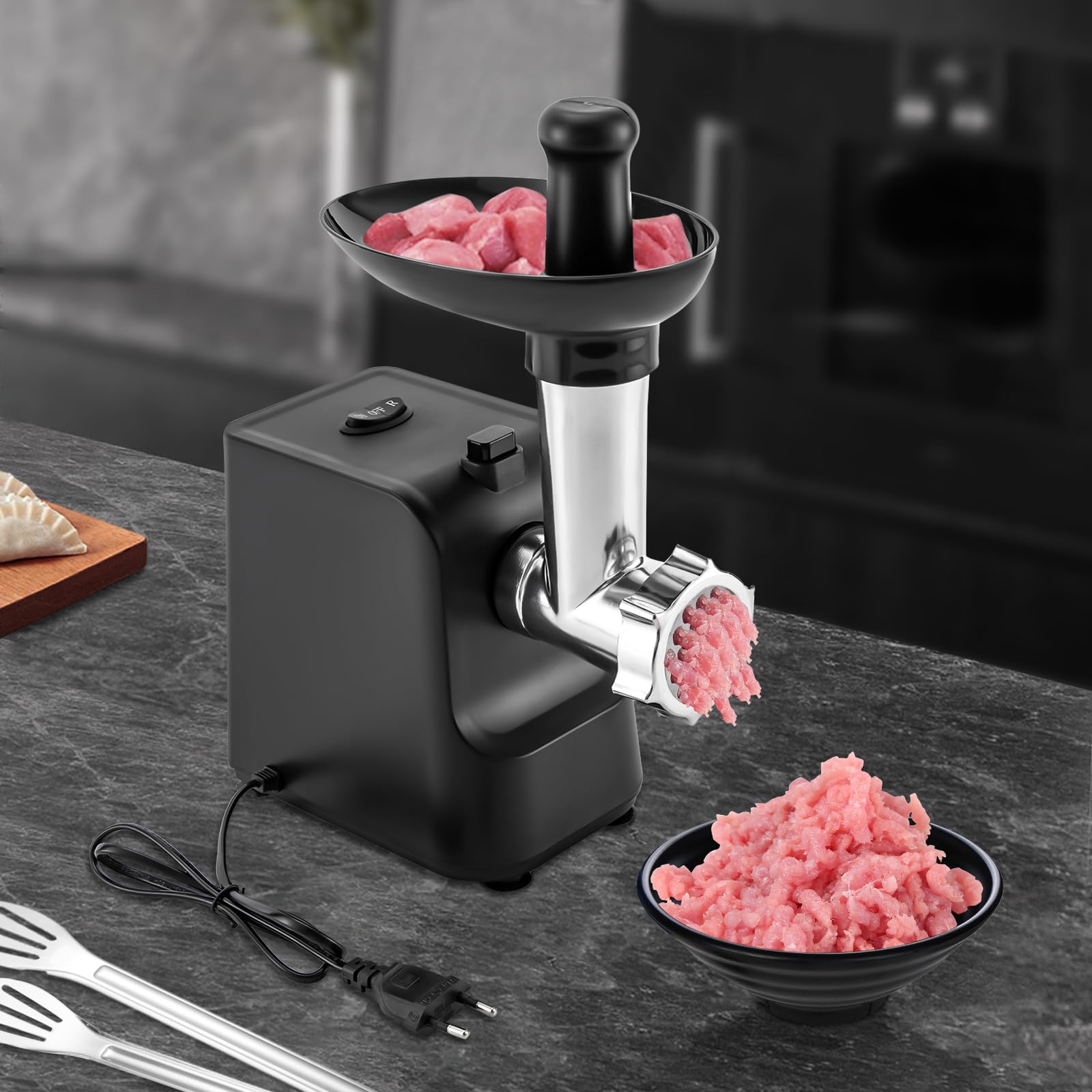 Tritacarne Elettrico Aiheal 3200W – 3 In 1 Per Salsicce, 3 Piastre E 2 Lame, In Acciaio Inox, Uso Domestico - 4