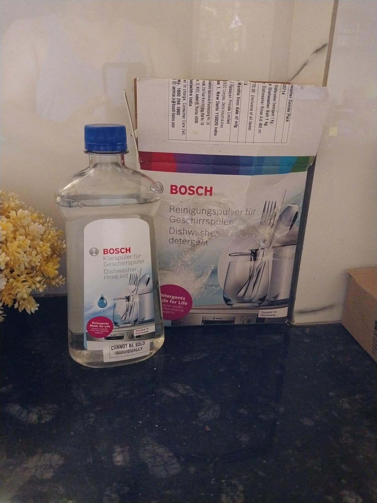 Bosch Combo Pack Dishwasher Detergent, Salt & Rinse Aid Amazon.in