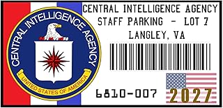 2027 C.I.A. Headquarters Parking Stickers - Set of 2 - Langley Virginia