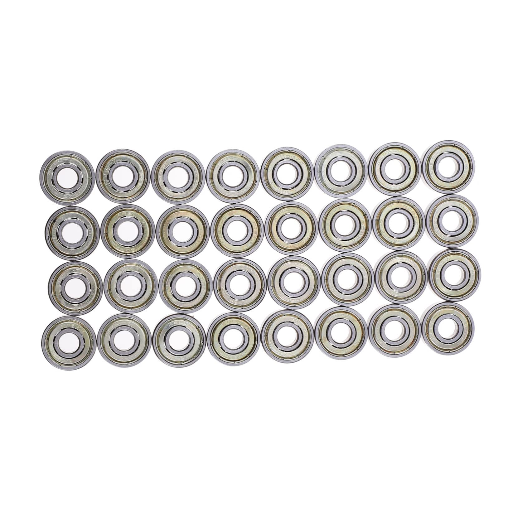 KOMBIUDA Skateboard Scooter Bearings 32pcs Groove Ball Bearings Skate Accessory