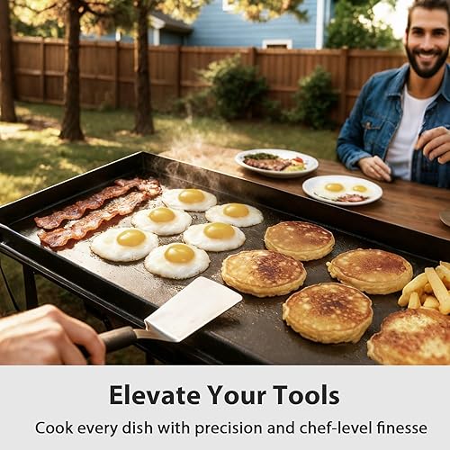 Miniatura 106 de Utheer Plancha reversible de cerámica de aluminio de 16.3 x 13 pulgadas, 50% más ligera, placa de parrilla plana y acanalada antiadherente 2 en 1