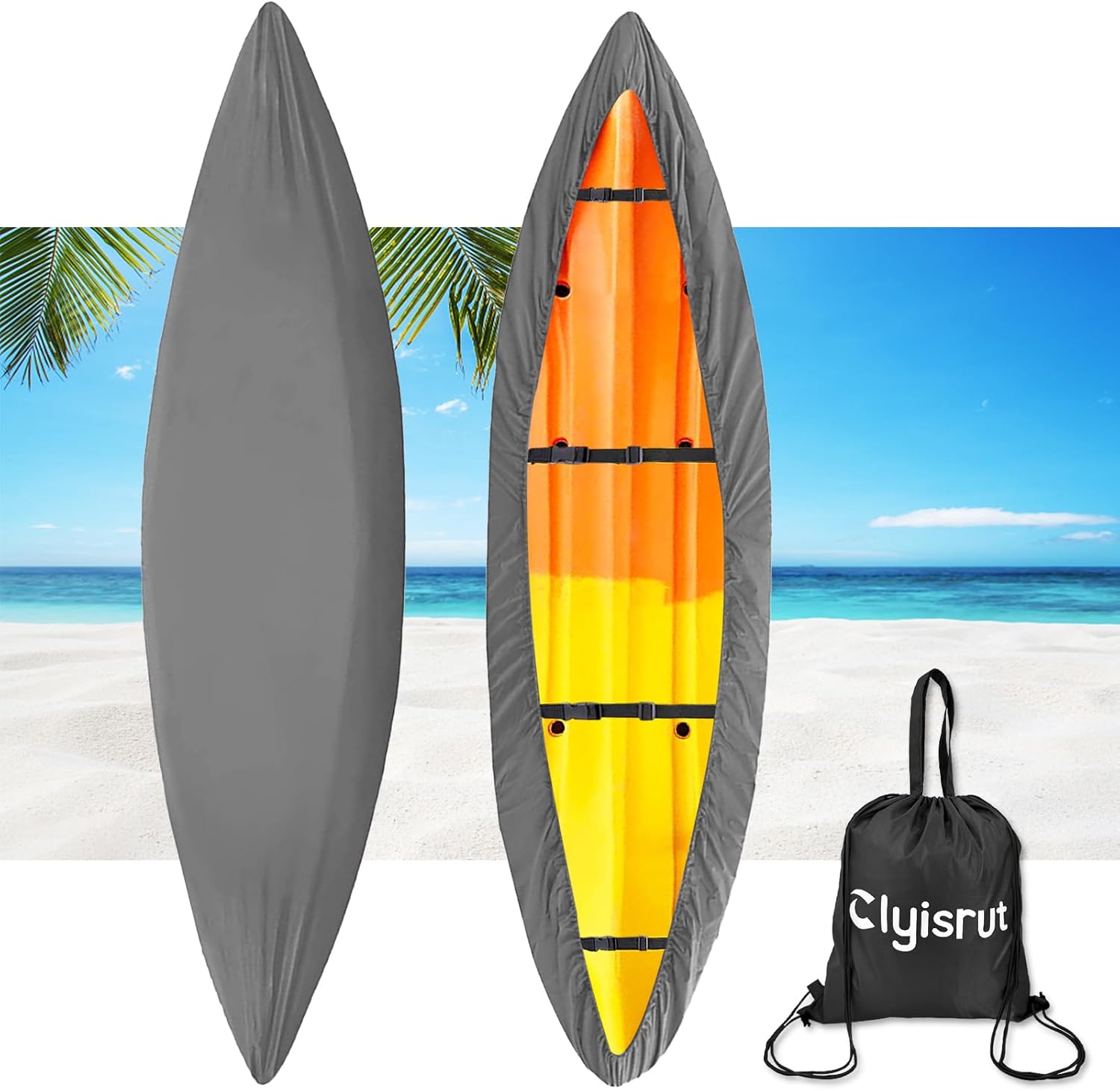 10-16FT Waterproof Kayak Covers for Outdoor Storage, 12FT Canoe Cover Accessories, Boat Cover Oxford Shade Marine Cockpit Dust Cover UV Protection Ultra Sunblock Shield for Fishing Boat Kayak Canoe 10-16FT Waterproof Kayak Covers for Outdoor Storage, 12FT Canoe Cover Accessories, Boat Cover Oxford Shade Marine Cockpit Dust Cover UV Protection Ultra Sunblock Shield for Fishing Boat Kayak Canoe