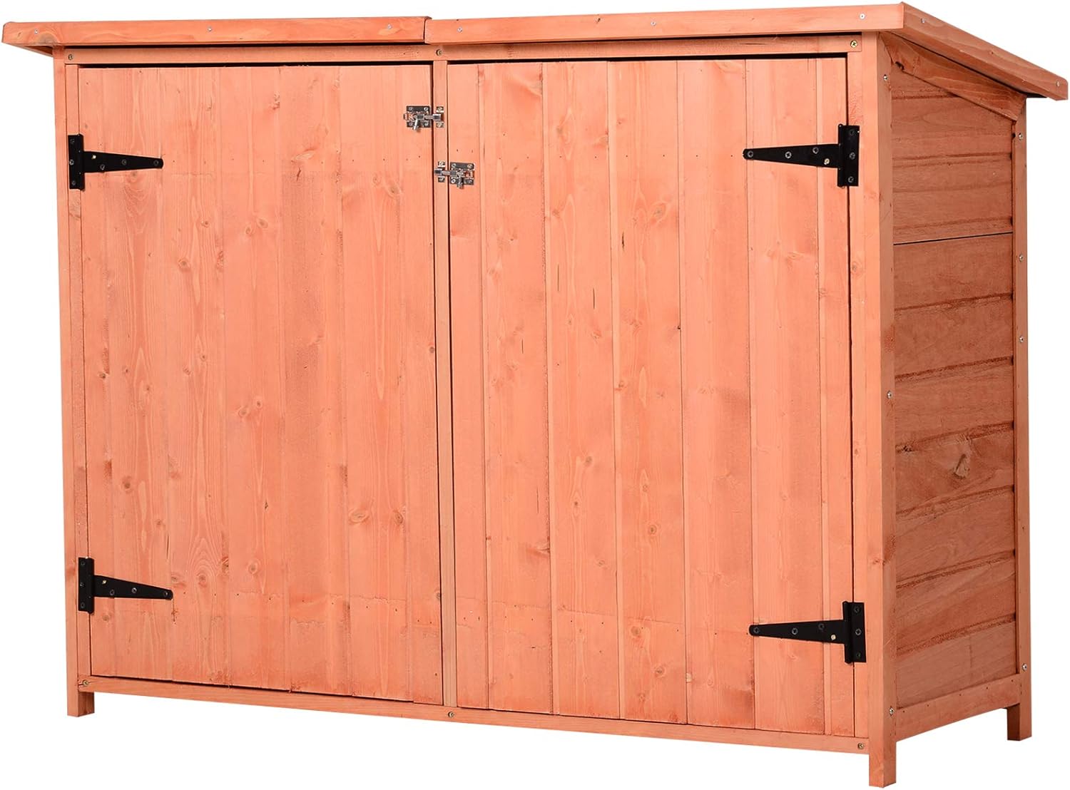 Outsunny Wooden Garden Storage Shed Tool Organiser with Shelves