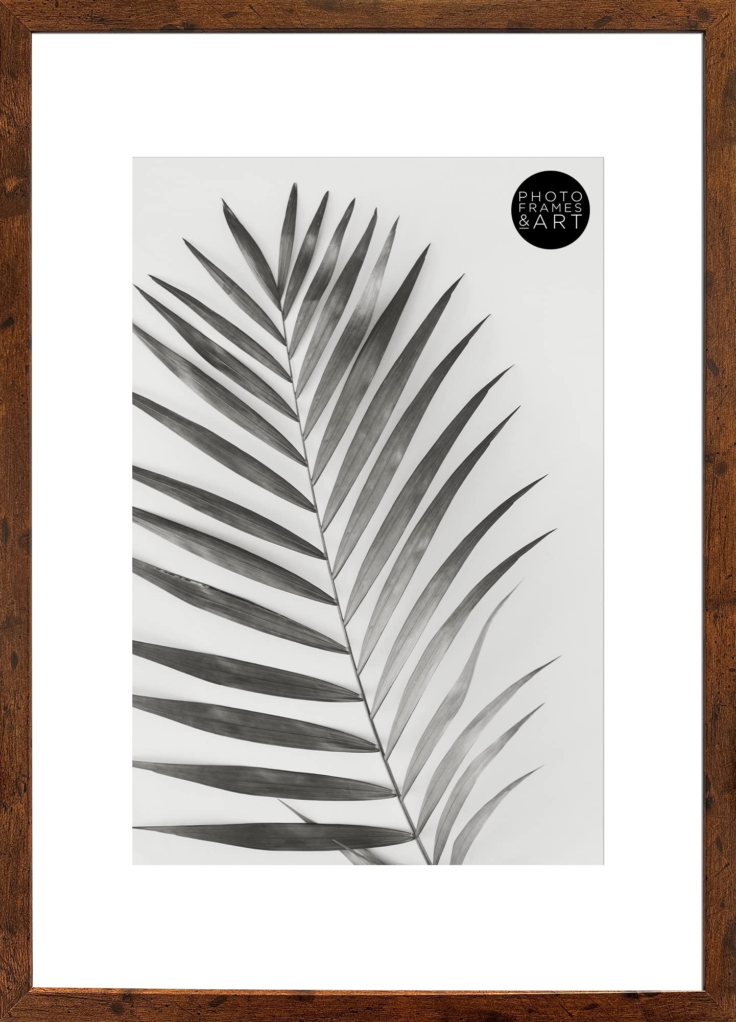 Pf+A Rustic Effect Frame For A3 Print - Styrene Window - Oxford Rustic A2 For A3 Photo Frame / A3 Frame With Mount