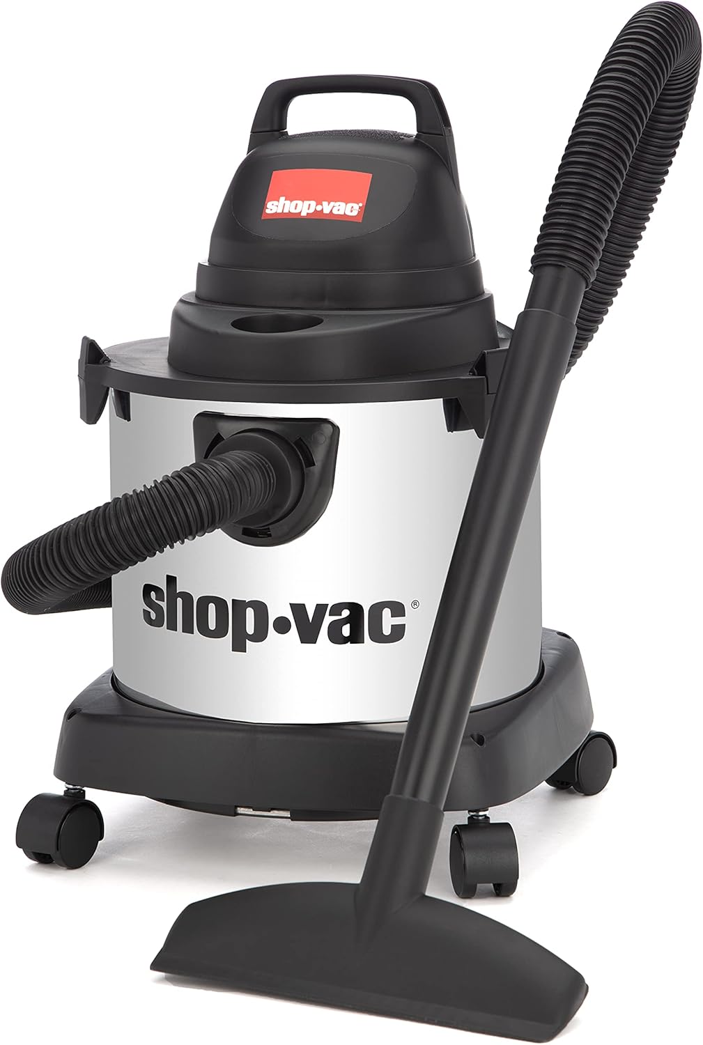 Shop-Vac 4010427 Wet/Dry Vacuum, Stainless Steel Tank, 4 gal, 1-1/4 in. x 6 ft. Hose, (1-Pack) : Industrial & Scientific