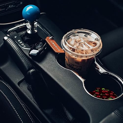 Miniatura 4 de Posavasos absorbentes de cereza roja para automóvil, portavasos de copa con base de corcho con muesca para el dedo para un fácil movimiento del