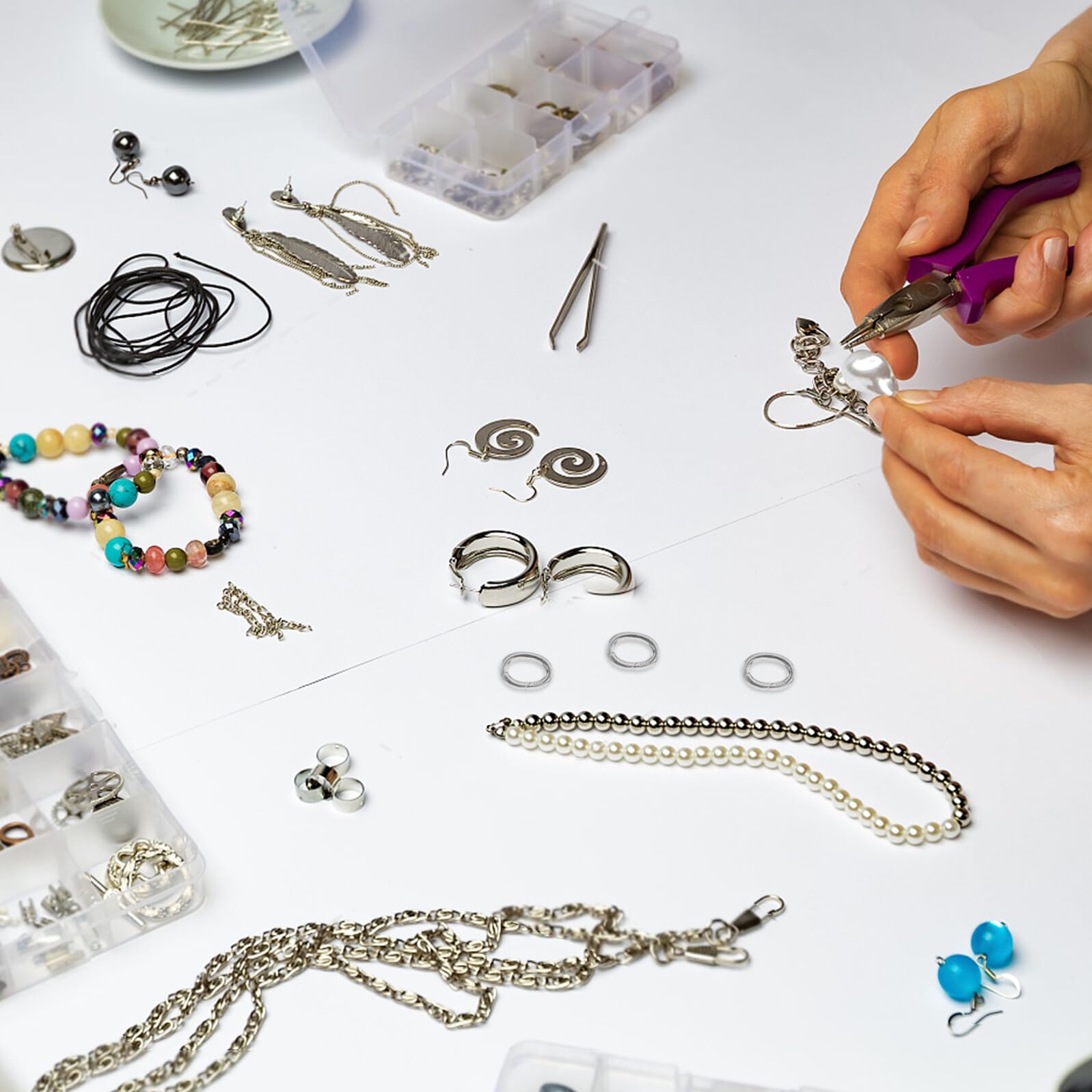 2 Piezas Cierres de Resorte Ovalados para Joyería, Conectores Metálicos 10Mm X 13Mm, Pack de 2 Unidades, Accesorios para Fabricación de Collares y Pulseras, Cierre Conector Seguro