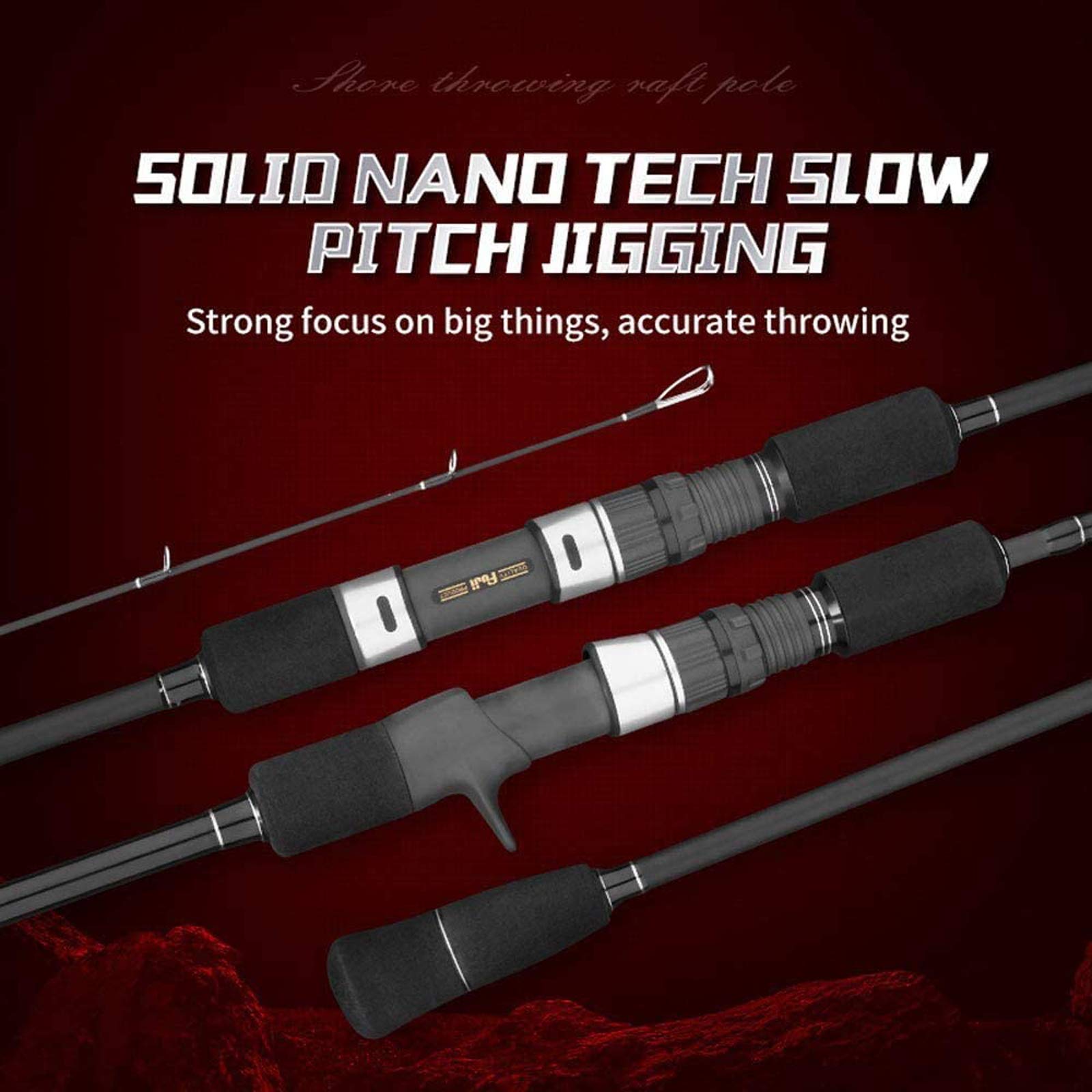 Buy GOOFISH Matte Black Fuji Setting 6'6 PE24 Slow Pitch Jigging Rod