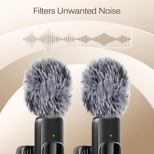 Miniatura 5 de Labstandard Micrófono inalámbrico Lavalier de solapa para iPhone, iPad, micrófono mini para grabación de video para entrevistas, podcast, Vlog