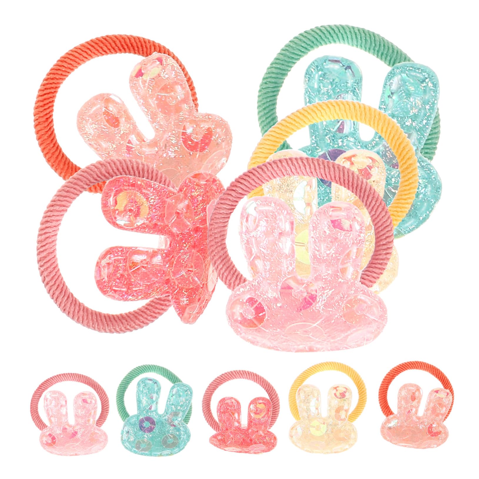 CIYODO 10Pcs Adorable Cartoon Dog Hair Bands with Elastic Rubber for Grooming for Puppies Cats and Pet Fashion Parties Great Present for Pet Owners