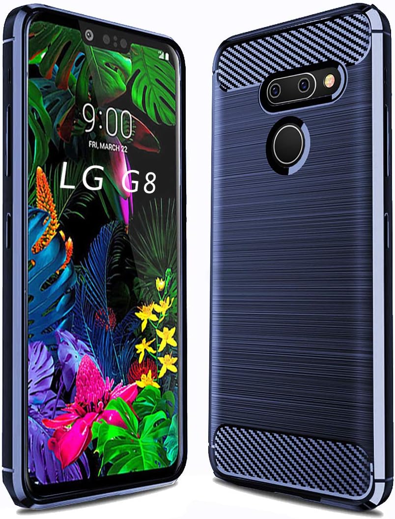Sucnakp for LG G8 ThinQ Case,LG G8 Case, TPU Shock Absorption Cell Phone Cases Technology Raised Bezels Protective Cover for LG G8 Case (TPU Blue)