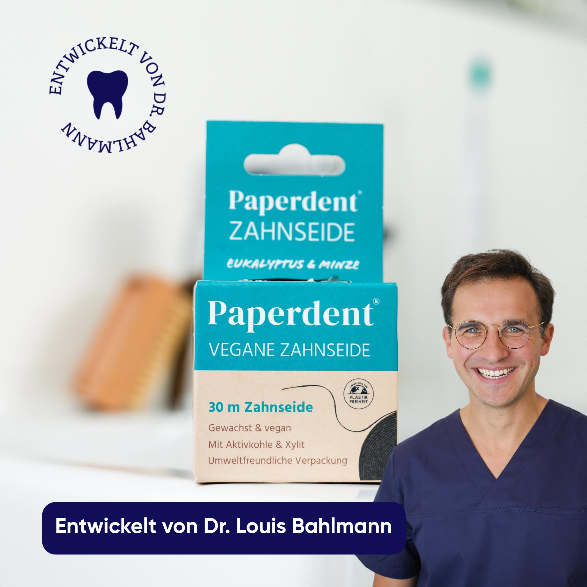 Filo interdentale – eucalipto menta, set da 6 pezzi