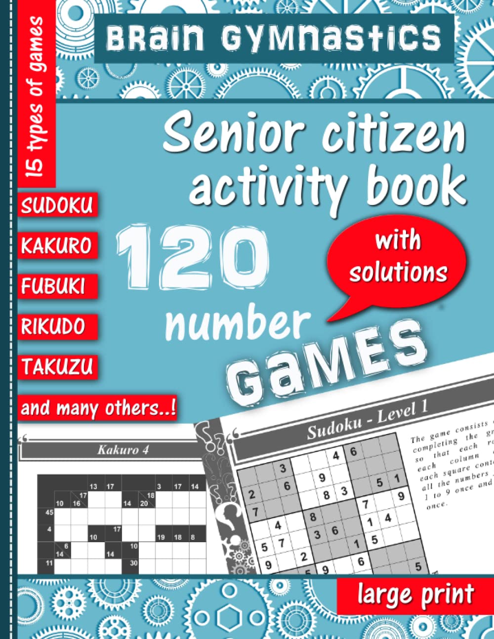 Buy Brain Gymnastics Senior Citizen Activity Book 120 Number Games 