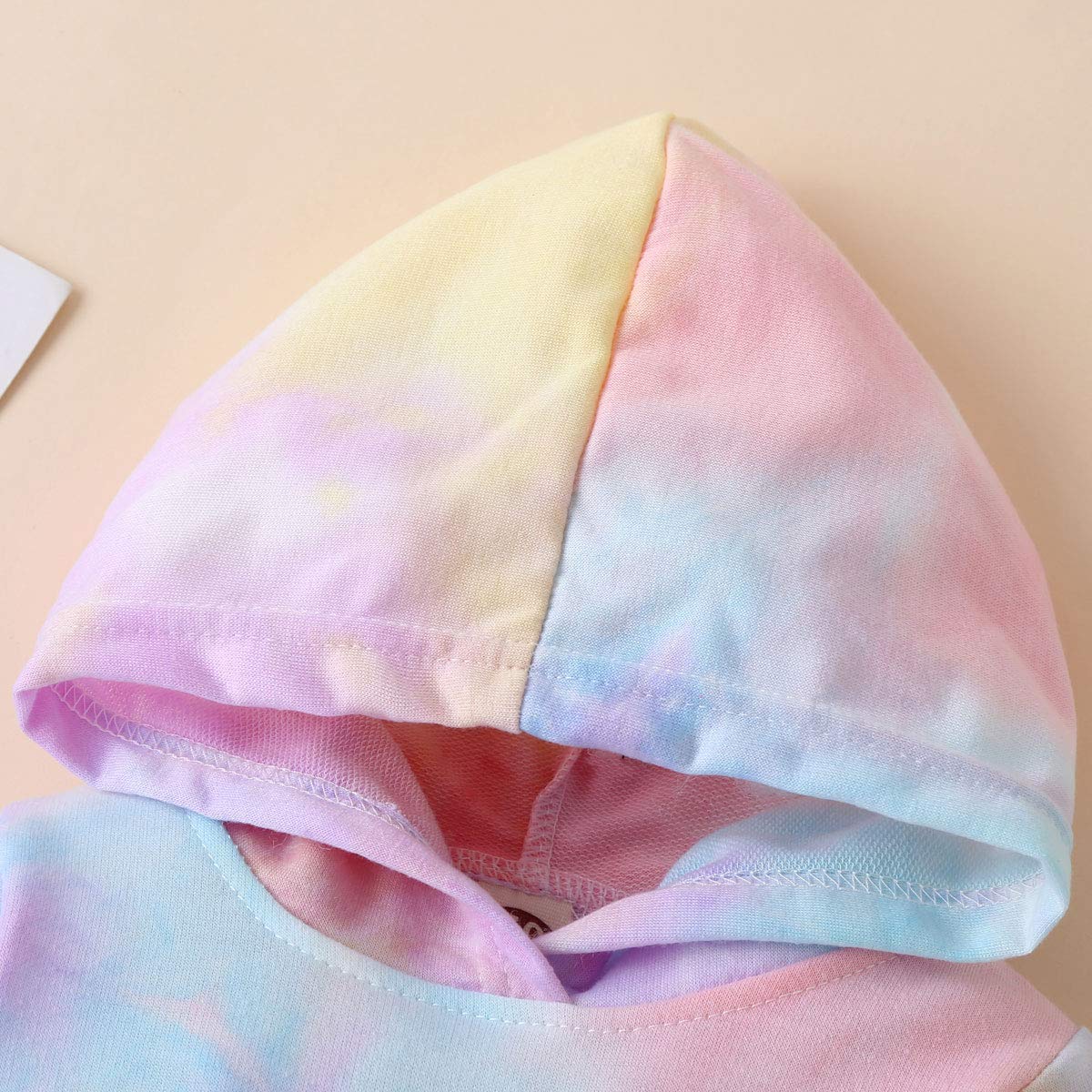 Sudadera para recién nacido, bebé, niña, traje batik, sudadera con capucha, parte superior, pantalón, conjunto de 2 piezas para otoño e invierno
