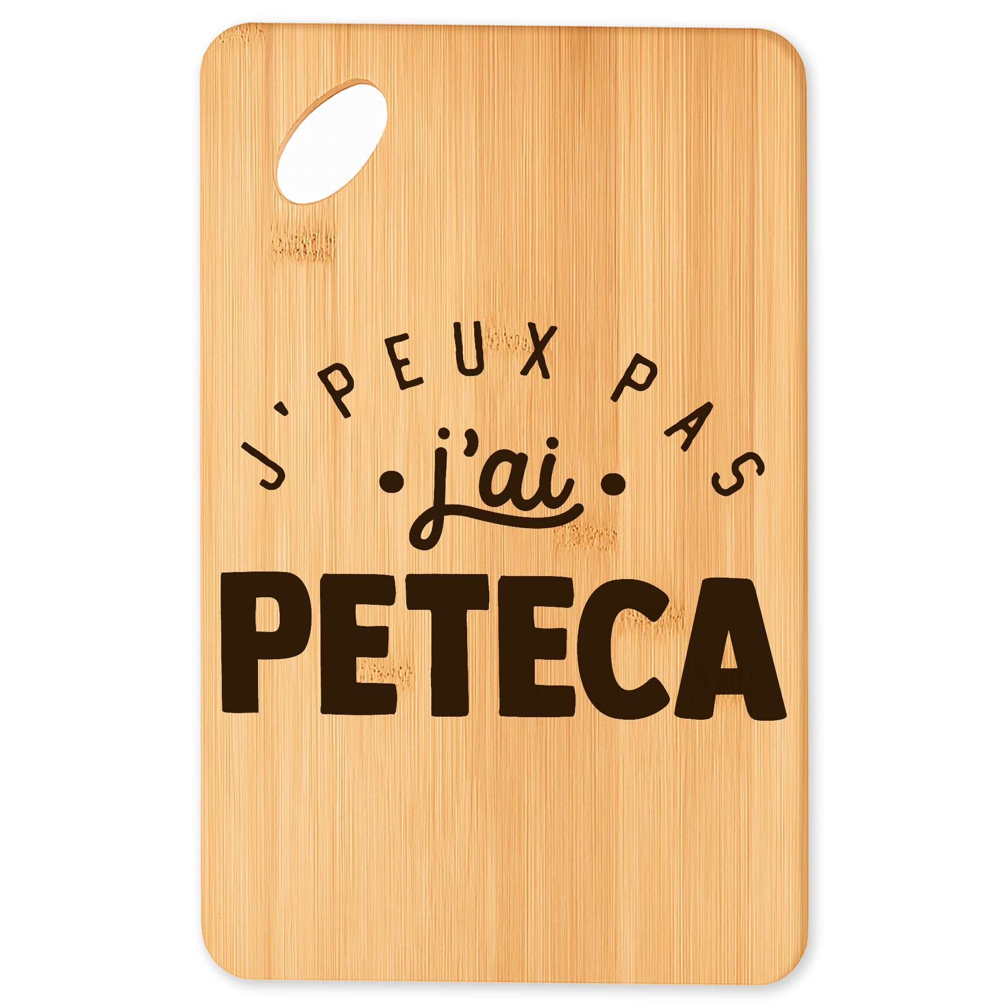Planche à découper jpeux pas jai peteca pour apéro entre amis en bambou