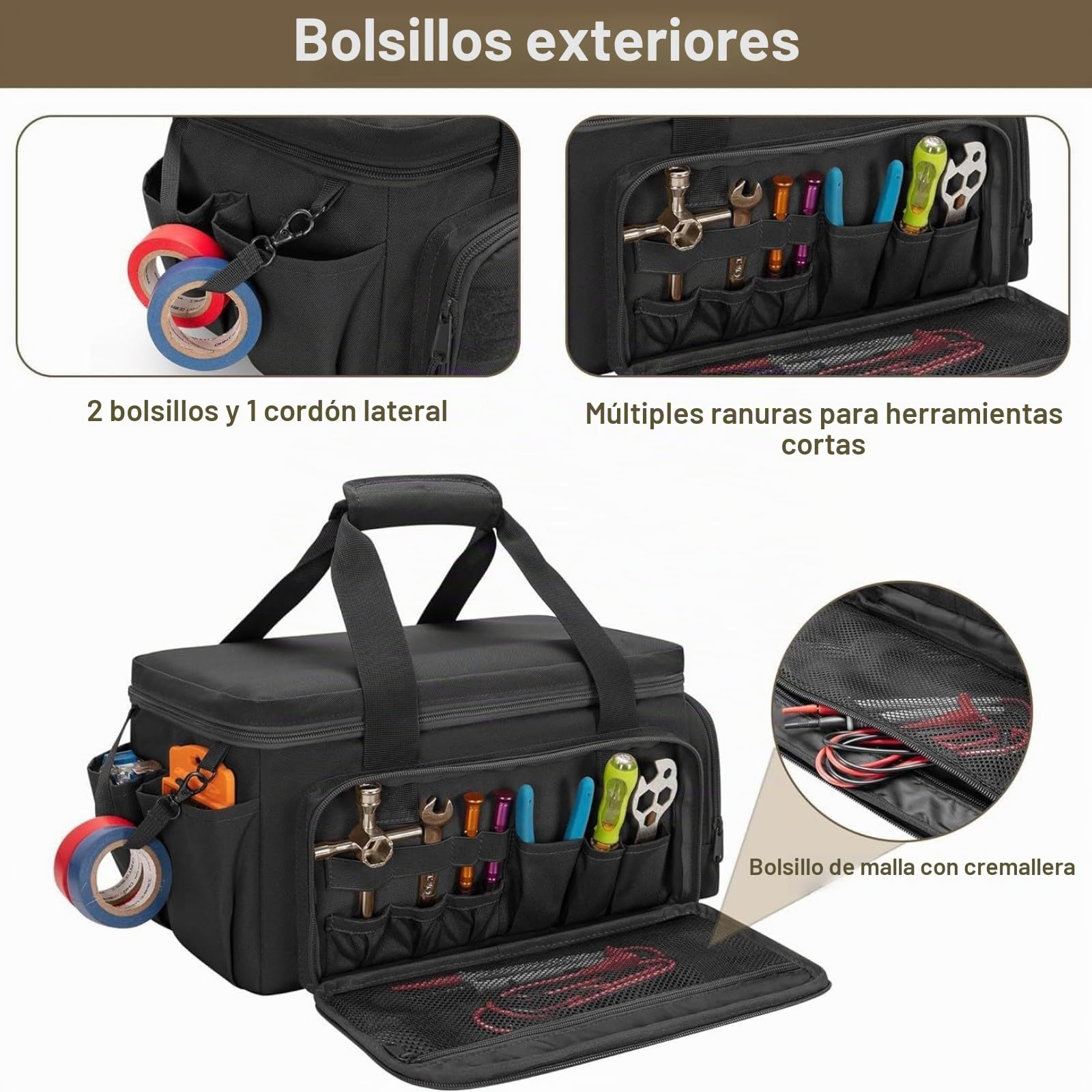 Bolsa porta herramientas, organizador para bolsa de herramientas, organizador multifunción para herramientas,Bolsa de herramientas multifunción impermeable,Bolsa de organizador para herramientas de
