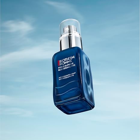 Biotherm Force Supreme Blue Serum [LP-XR] for Men, With 35 Nutrients for Skin Regeneration, Pro-Xylane for Firmness, Ultra-Resurfacing Pro-Retinol and Peptides Fractions for Definition