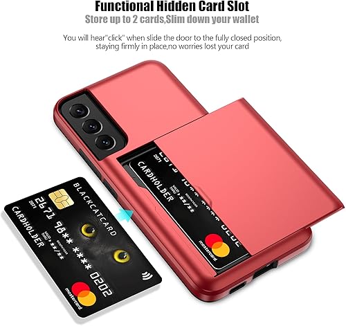 Miniatura 2 de Nvollnoe Funda protectora para Samsung S22 Plus con tarjetero 5G de 6.6 pulgadas, delgada, de doble capa, resistente, funda protectora para Galaxy