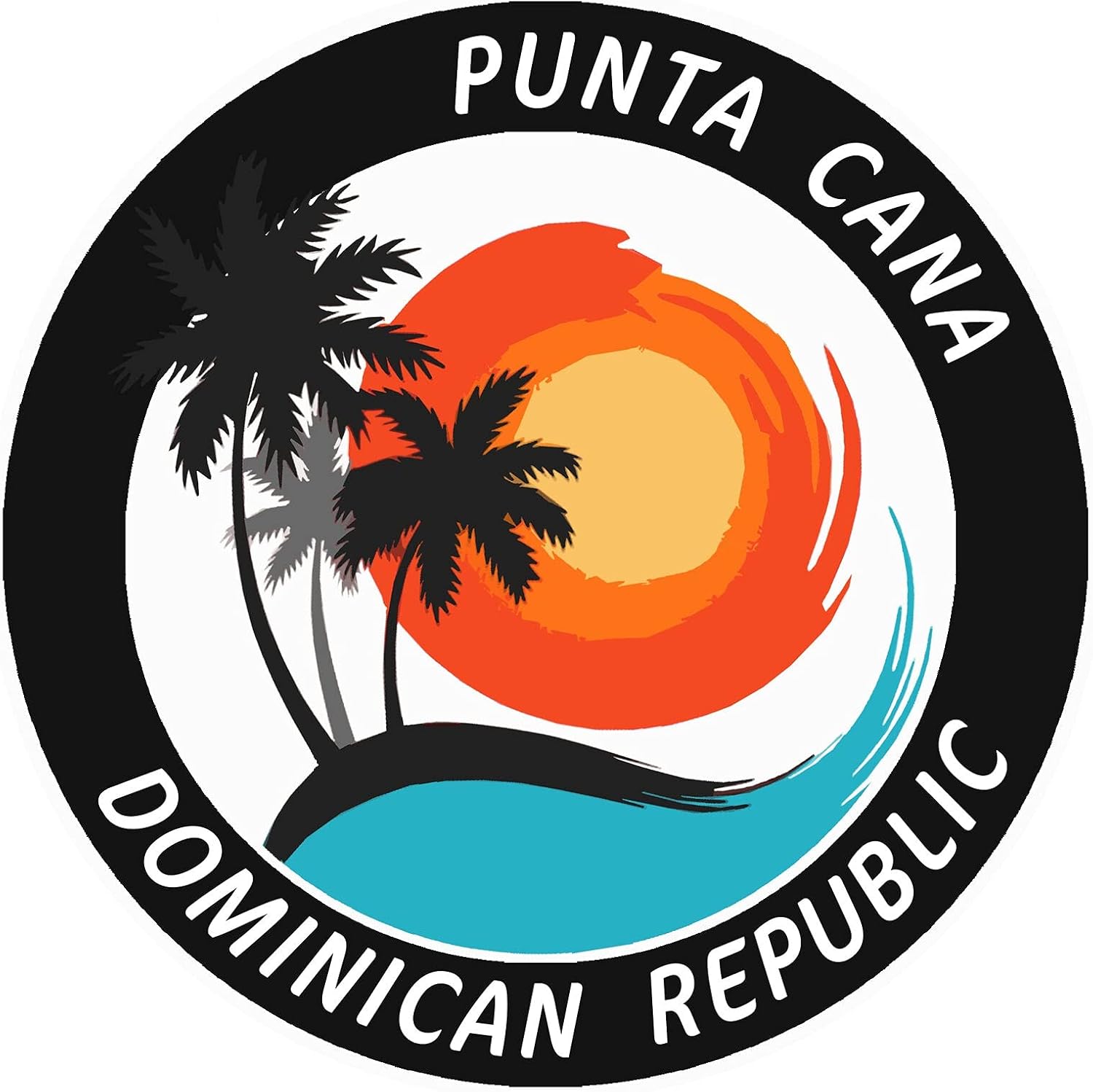 Punta Cana Dominican Republic 3.5″ Sticker for Car Vinyl Decal Window Truck Window Car Bumper Sticker Laptop Decal Motorcycle Helmet