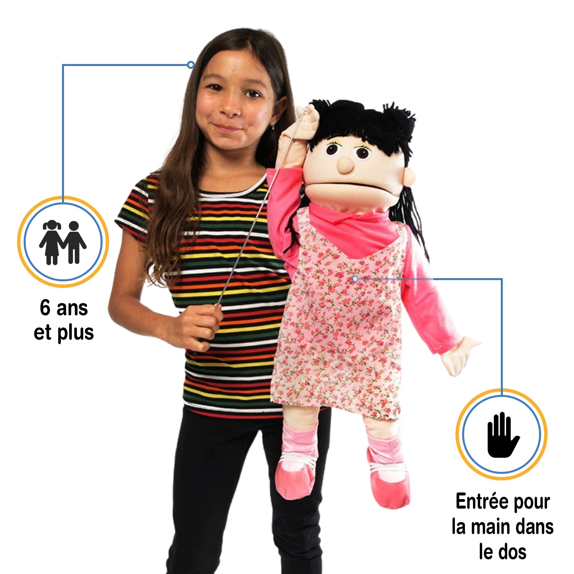 ''Susie'', 25In Full Body Puppet, Peach -Affordable Gift for your Little One! Item #DSPU-SP2571 by Silly Puppets