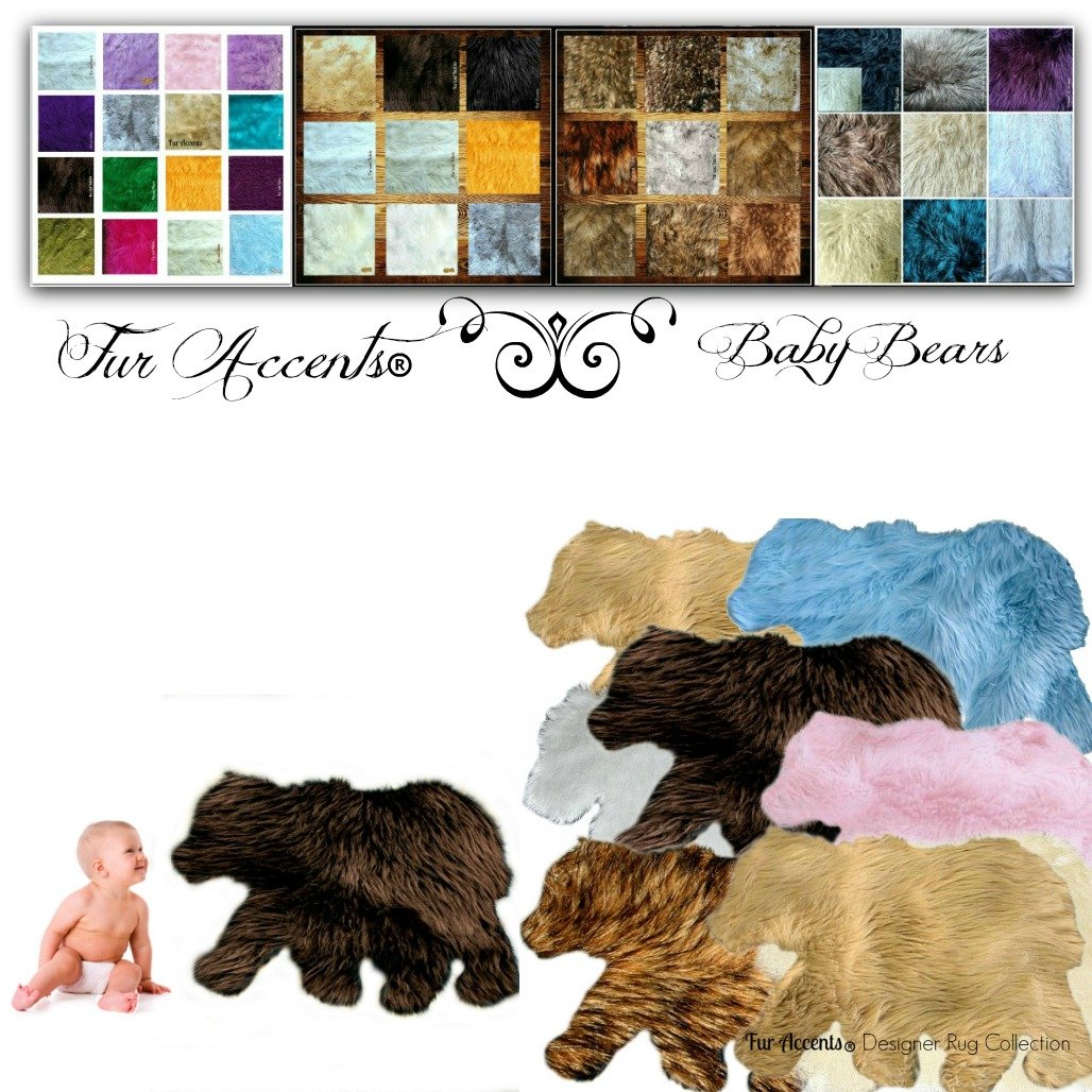 Nursery Rug, Baby Bear, Mama Bear, Learning, Play, Accent Area Throw Carpet Small Large Pad Mat Floor Décor Accessory (24''x30'', Black)