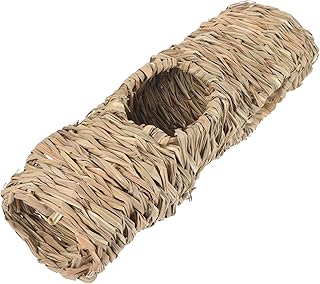 MERRYHAPY Túnel De Brinquedo De Palha Túnel De Dormir Túnel De Hamster De Estimação Túnel De Brinquedo De Hamster Casa De Túnel De Estimação Cobaia Túnel Escondido Túnel De Palha