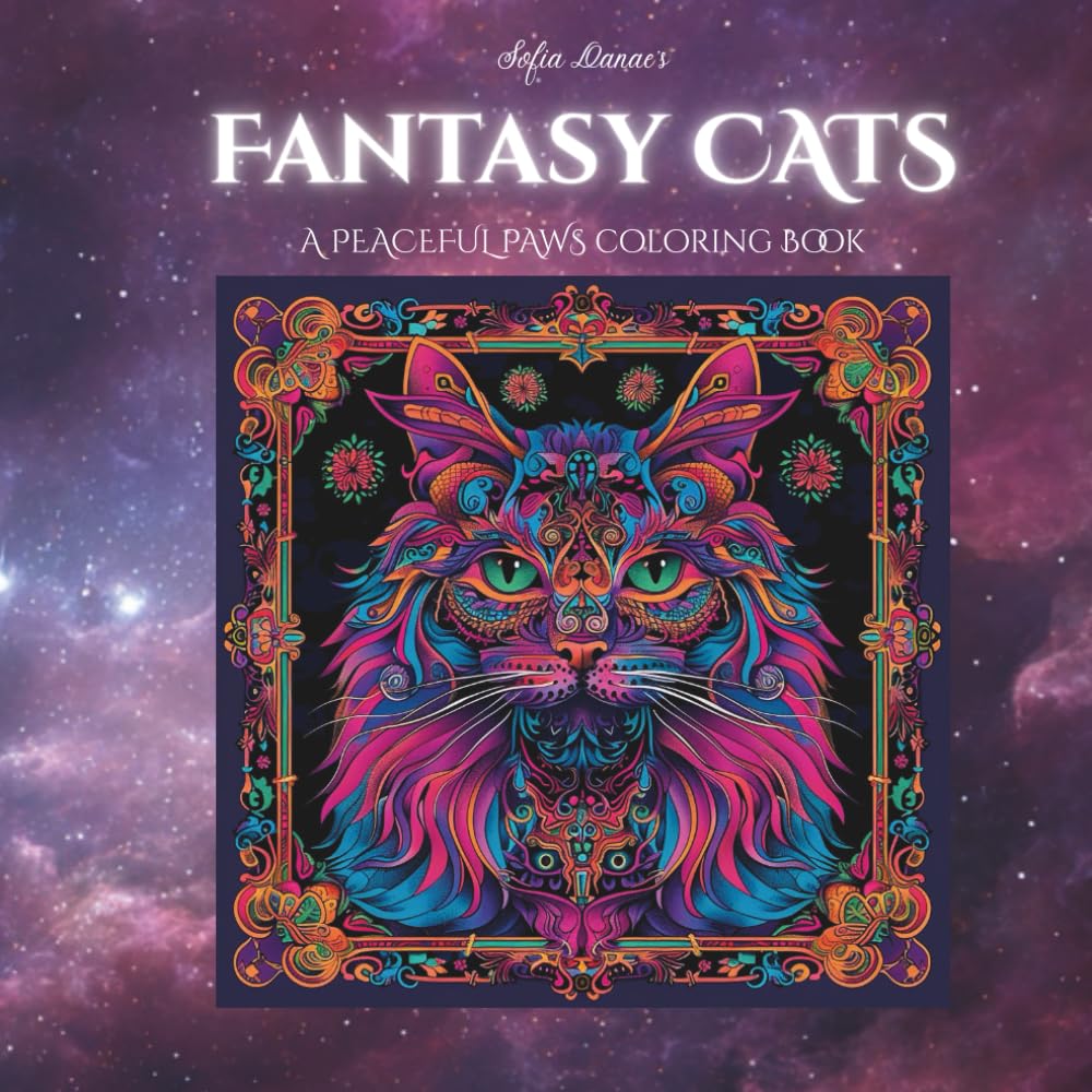 Fantasy Cats: A Peaceful Paws Coloring Book